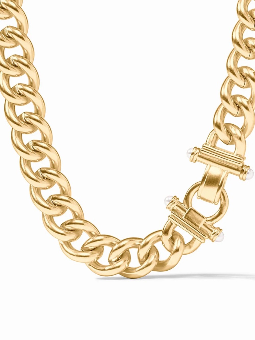Gold Chunky Chain Necklace with Toggle Clasp